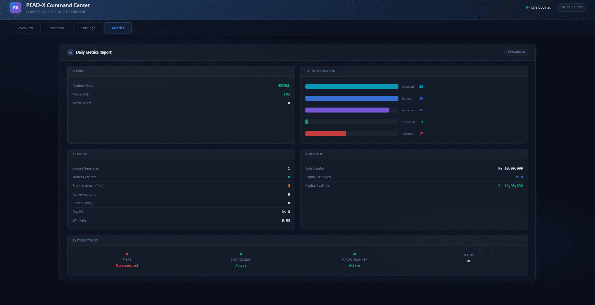 PEAD-X: Quantitative Trading Bot screenshot 2